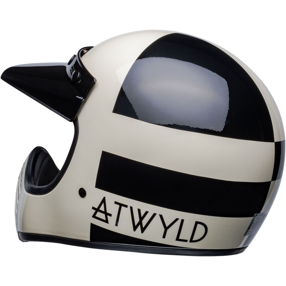 Bell Moto 3 ATWYLD Full Face Helmet White / Black (Image 7) - ThrottleChimp