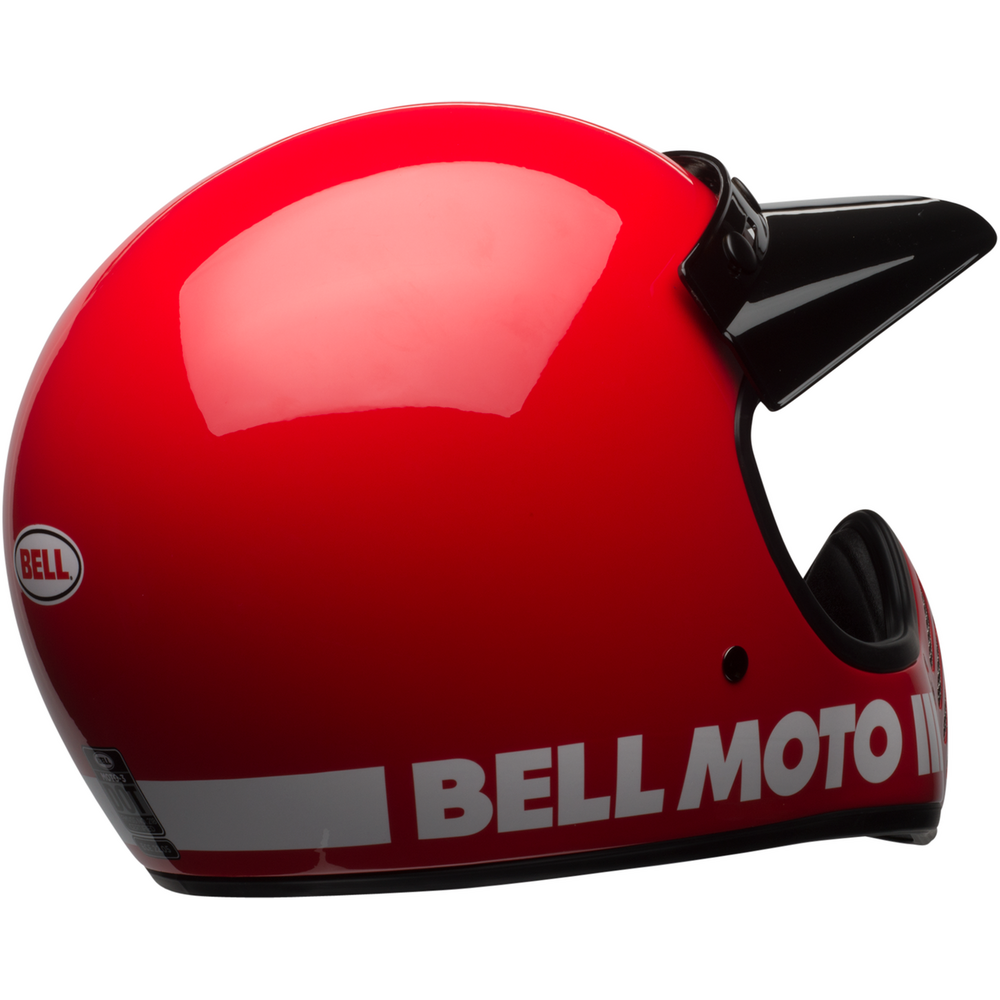 Bell Moto 3 Full Face Helmet Classic Red (Image 6) - ThrottleChimp