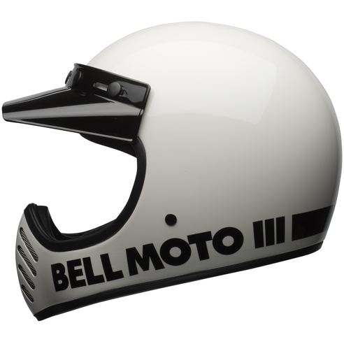 Bell Moto 3 Full Face Helmet Classic White (Image 3) - ThrottleChimp