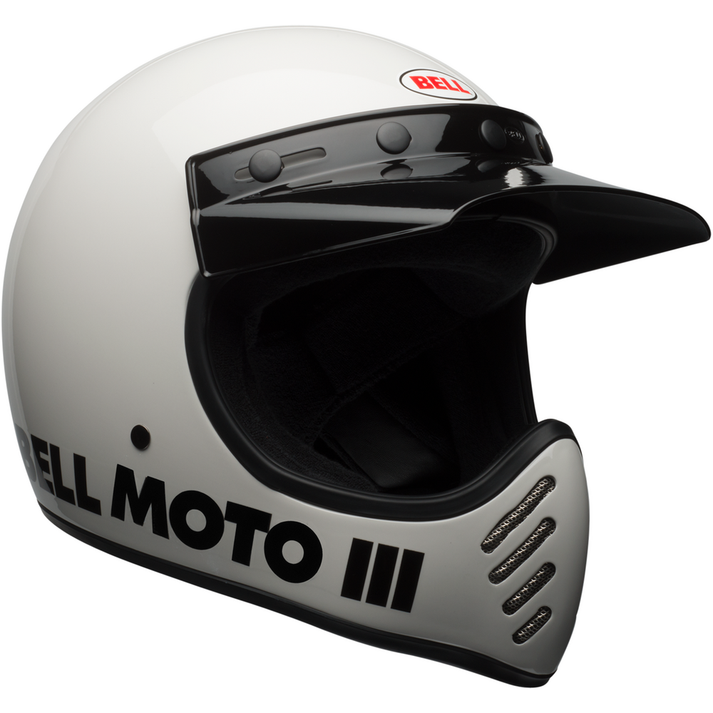 Bell Moto 3 Full Face Helmet Classic White (Image 4) - ThrottleChimp