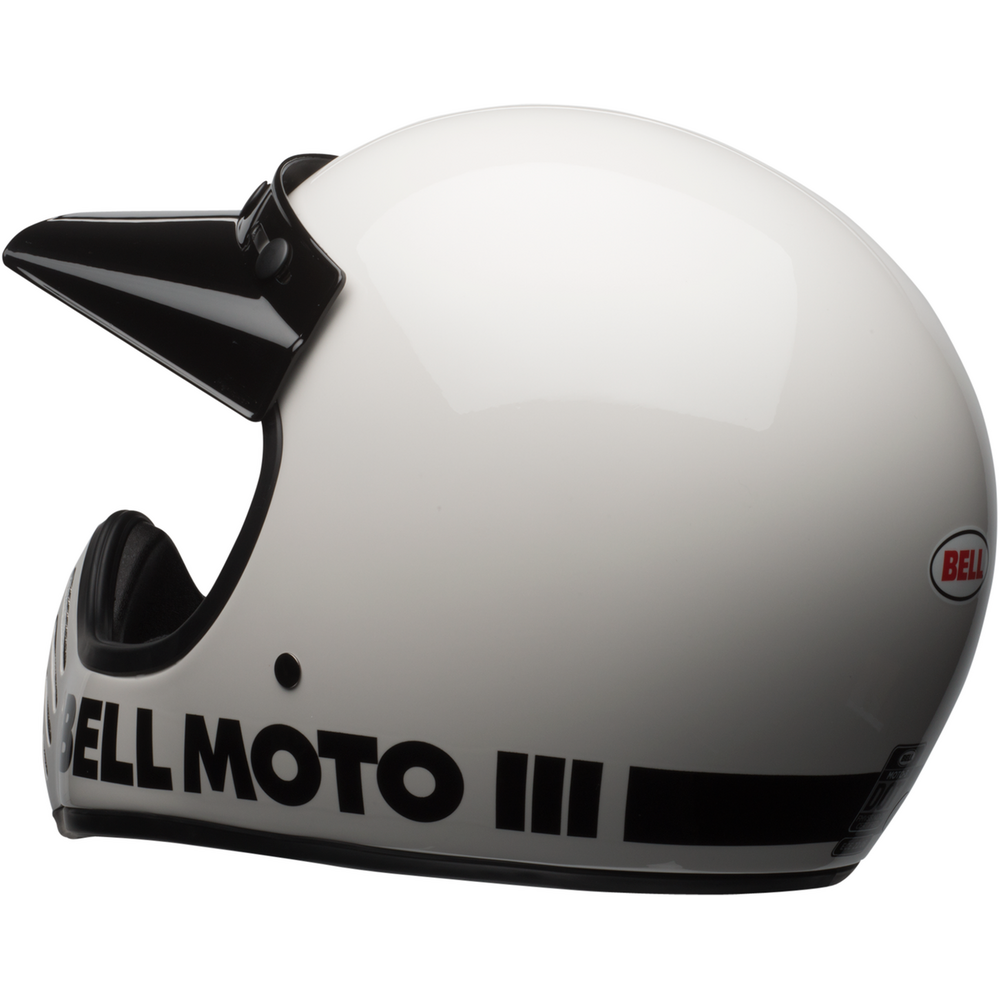 Bell Moto 3 Full Face Helmet Classic White (Image 7) - ThrottleChimp