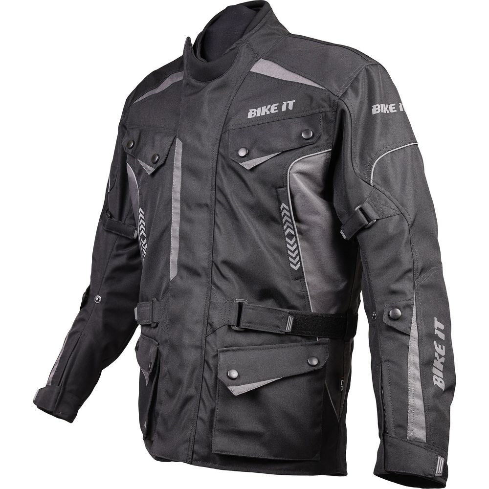 Bike It Burhou All-Season Motorcycle Adventure Jacket Black (Image 3) - ThrottleChimp