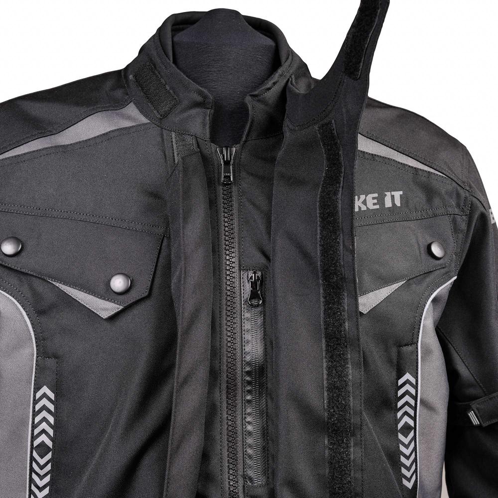 Bike It Burhou All-Season Motorcycle Adventure Jacket Black (Image 9) - ThrottleChimp