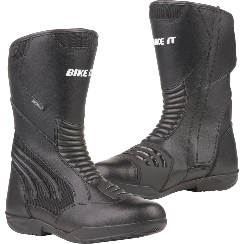 Bike It Burhou All-Seasons Waterproof Sports Touring Motorcycle Boots Black - ThrottleChimp