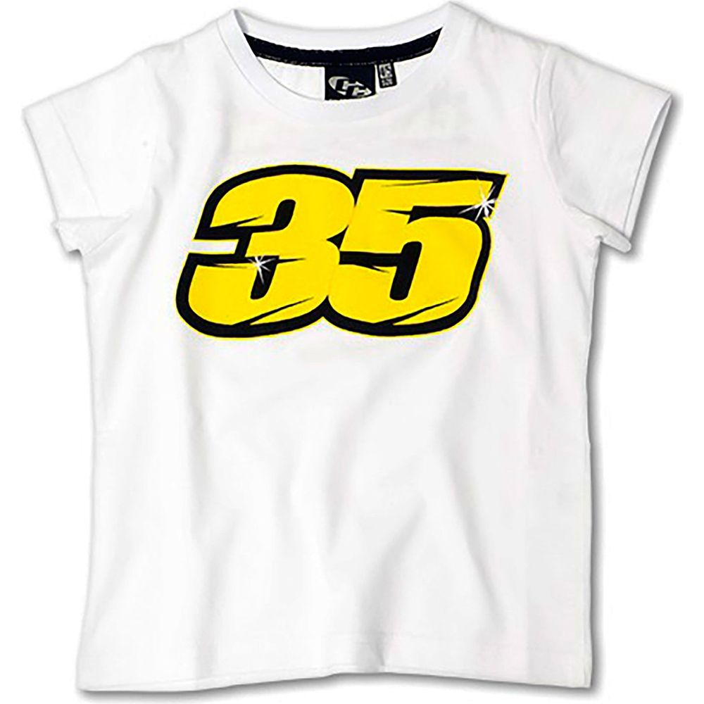 VR46 Bi Kids T-Shirt Crutchlow 35 White - ThrottleChimp