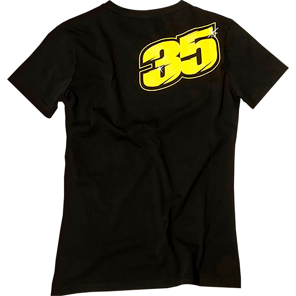 VR46 Bi Ladies T-Shirt Crutchlow 35 Black (Image 2) - ThrottleChimp