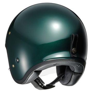 Shoei J.O Plain Open Face Helmet British Green FREE 1 YEAR Returns, FREE UK Delivery | ThrottleChimp