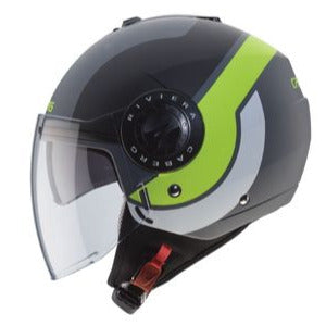 Caberg Riviera Sway Open Face Helmet Matt Anthracite / Black / Fluo Yellow (Image 2) - ThrottleChimp