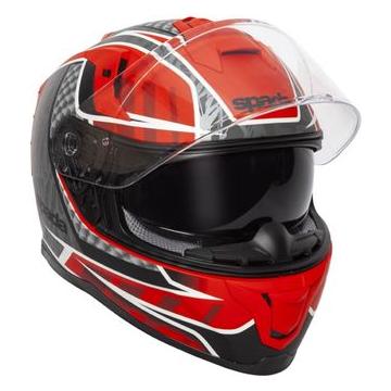 Spada SP1 Raptor Full Face Helmet Matt Red / Grey (Image 2) - ThrottleChimp