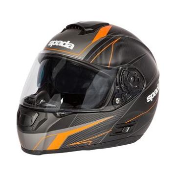 Spada SP16 Linear Full Face Helmet Matt Black / Orange / Silver - ThrottleChimp