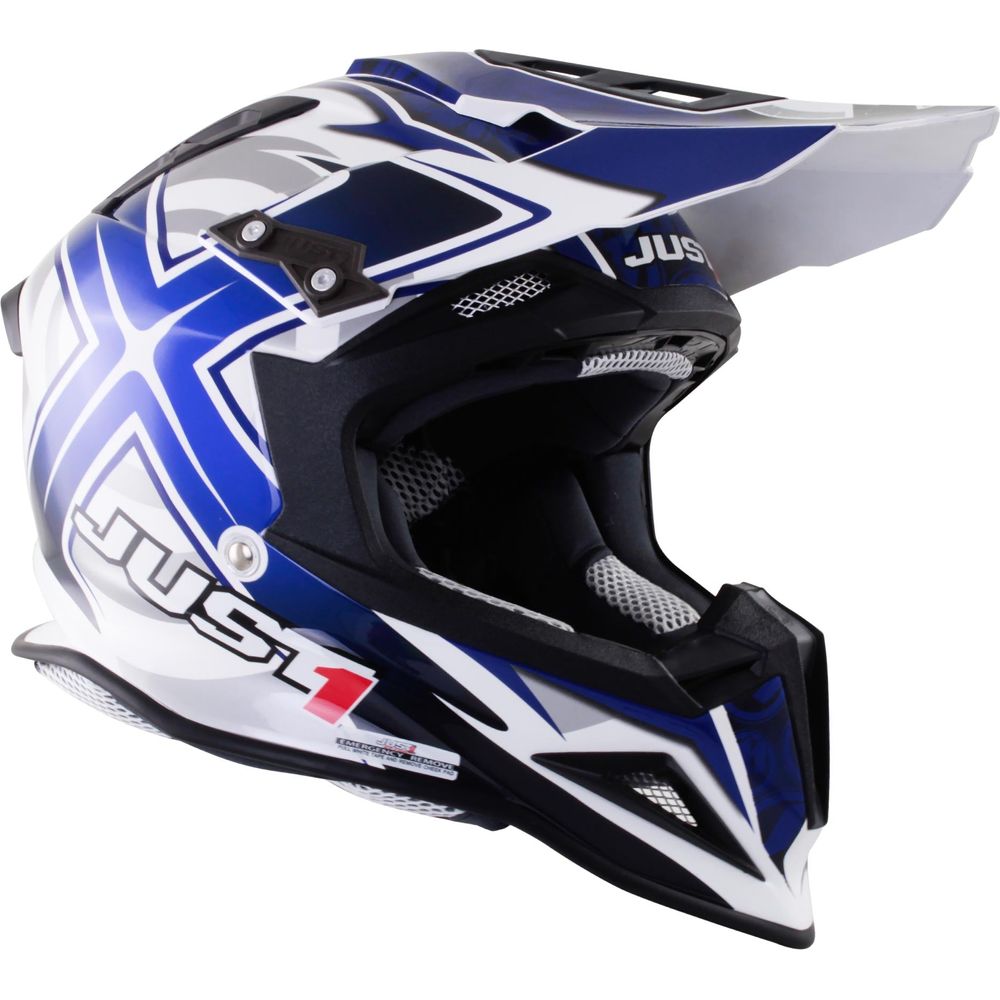 Just1 J12 Carbon MX Helmet Mister X Blue - ThrottleChimp