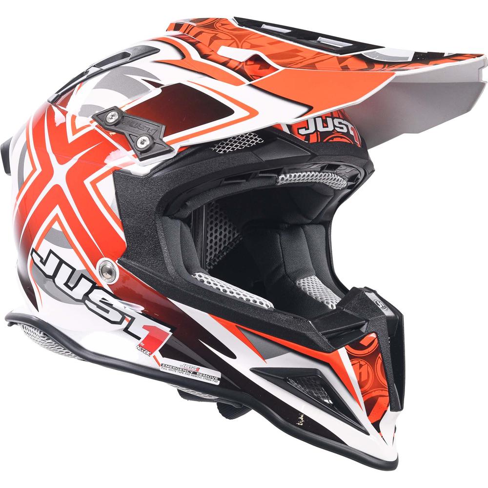 Just1 J12 Carbon MX Helmet Mister X Red (Image 2) - ThrottleChimp