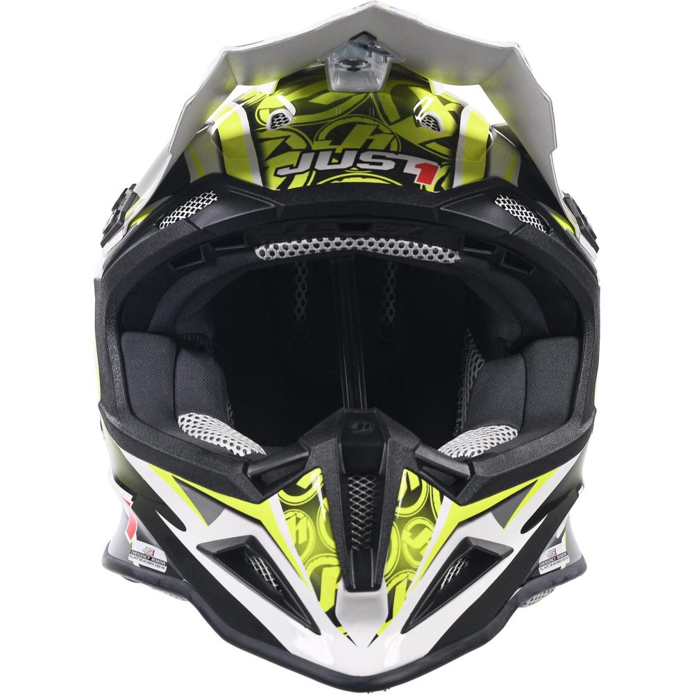 Just1 J12 Carbon MX Helmet Mister X Yellow - ThrottleChimp