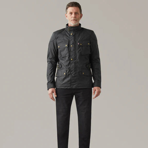 Belstaff Crosby Technical Waxed Cotton Jacket Black (Image 3) - ThrottleChimp