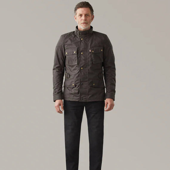 Belstaff Crosby Technical Waxed Cotton Jacket Mahogany (Image 4) - ThrottleChimp