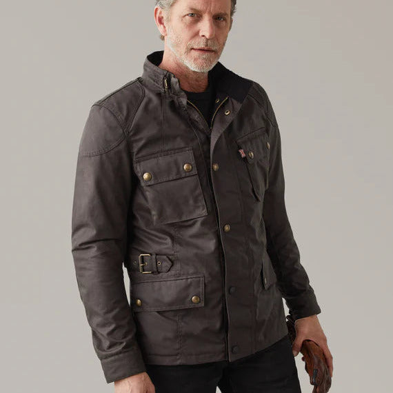 Belstaff Crosby Technical Waxed Cotton Jacket Mahogany (Image 2) - ThrottleChimp