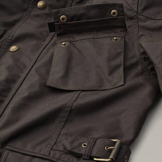 Belstaff Crosby Technical Waxed Cotton Jacket Mahogany (Image 6) - ThrottleChimp