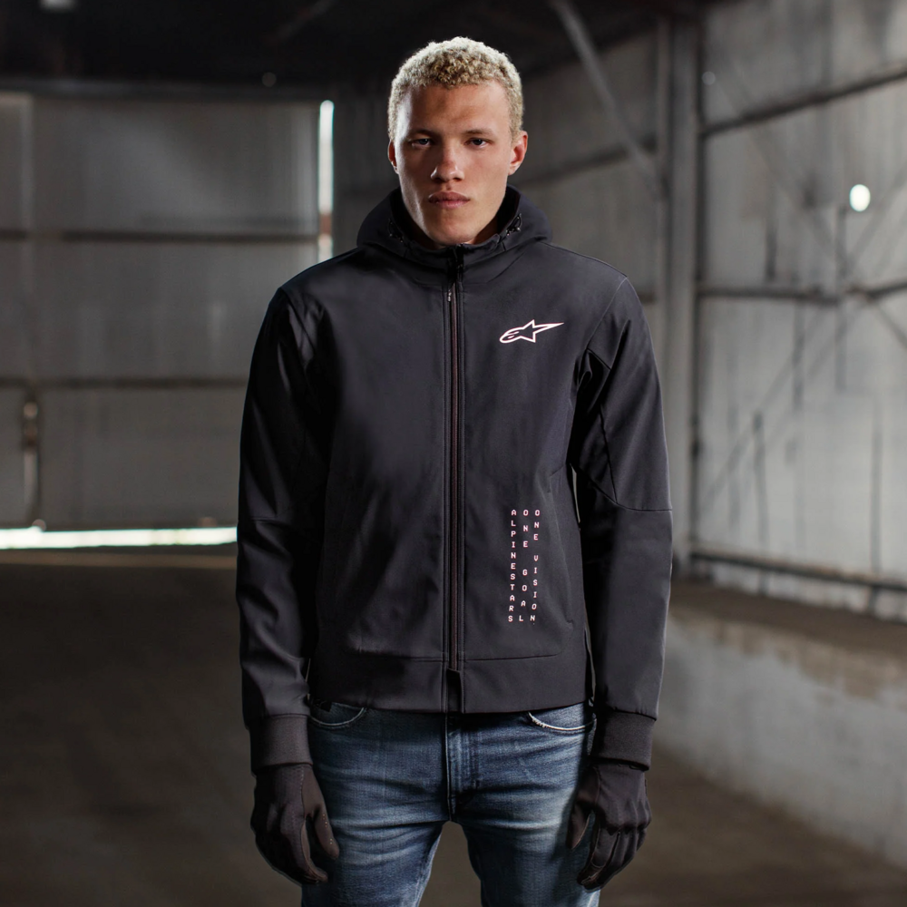 Alpinestars Radium Tech Hoodie Black / White FREE 1 YEAR Returns, FREE UK Delivery | ThrottleChimp