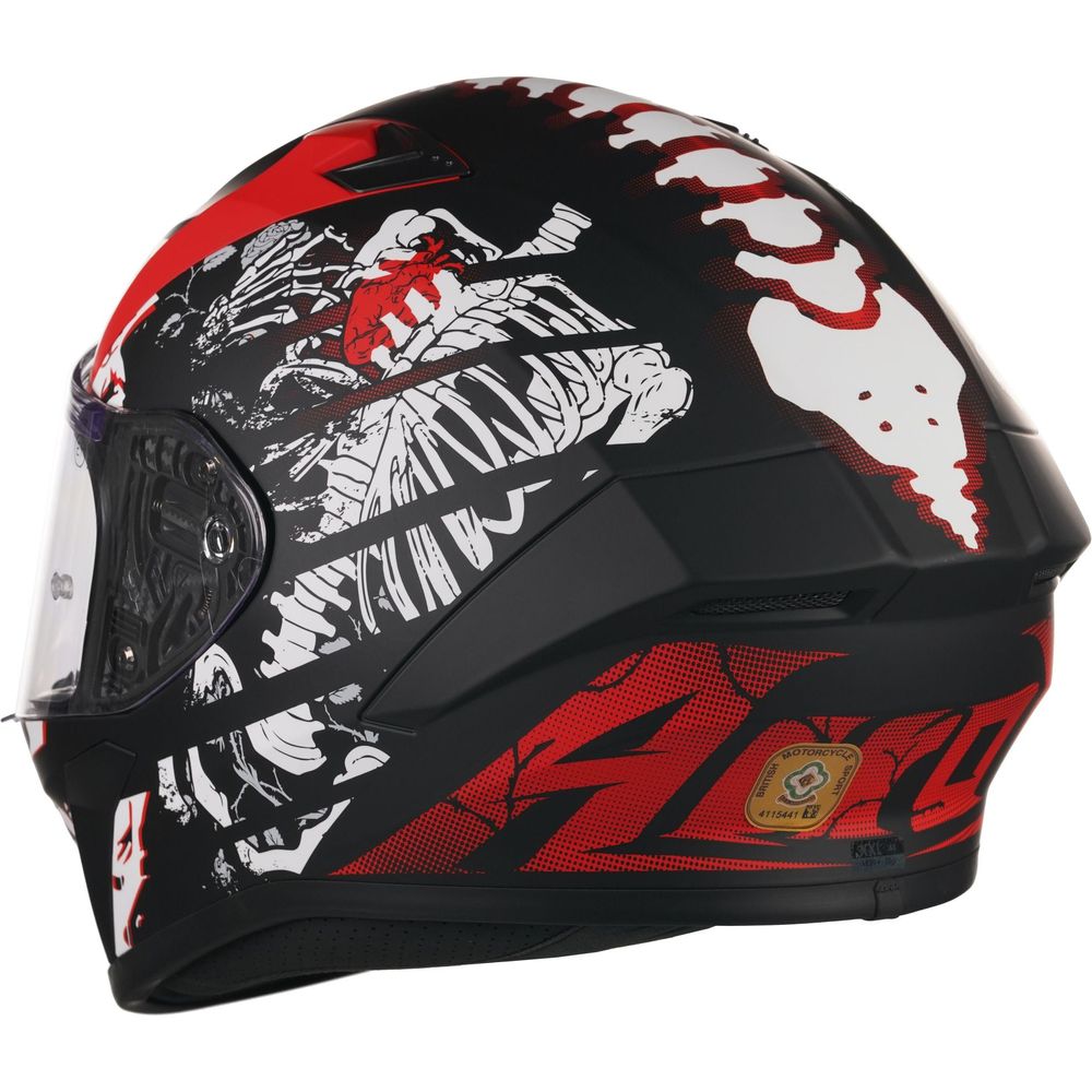 Airoh Valor Full Face Helmet Matt Ribs (Image 4) - ThrottleChimp