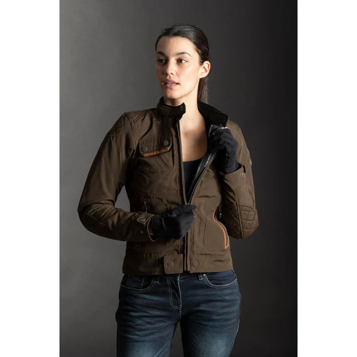 LS2 Bullet Ladies Textile Jacket Brown (Image 3) - ThrottleChimp