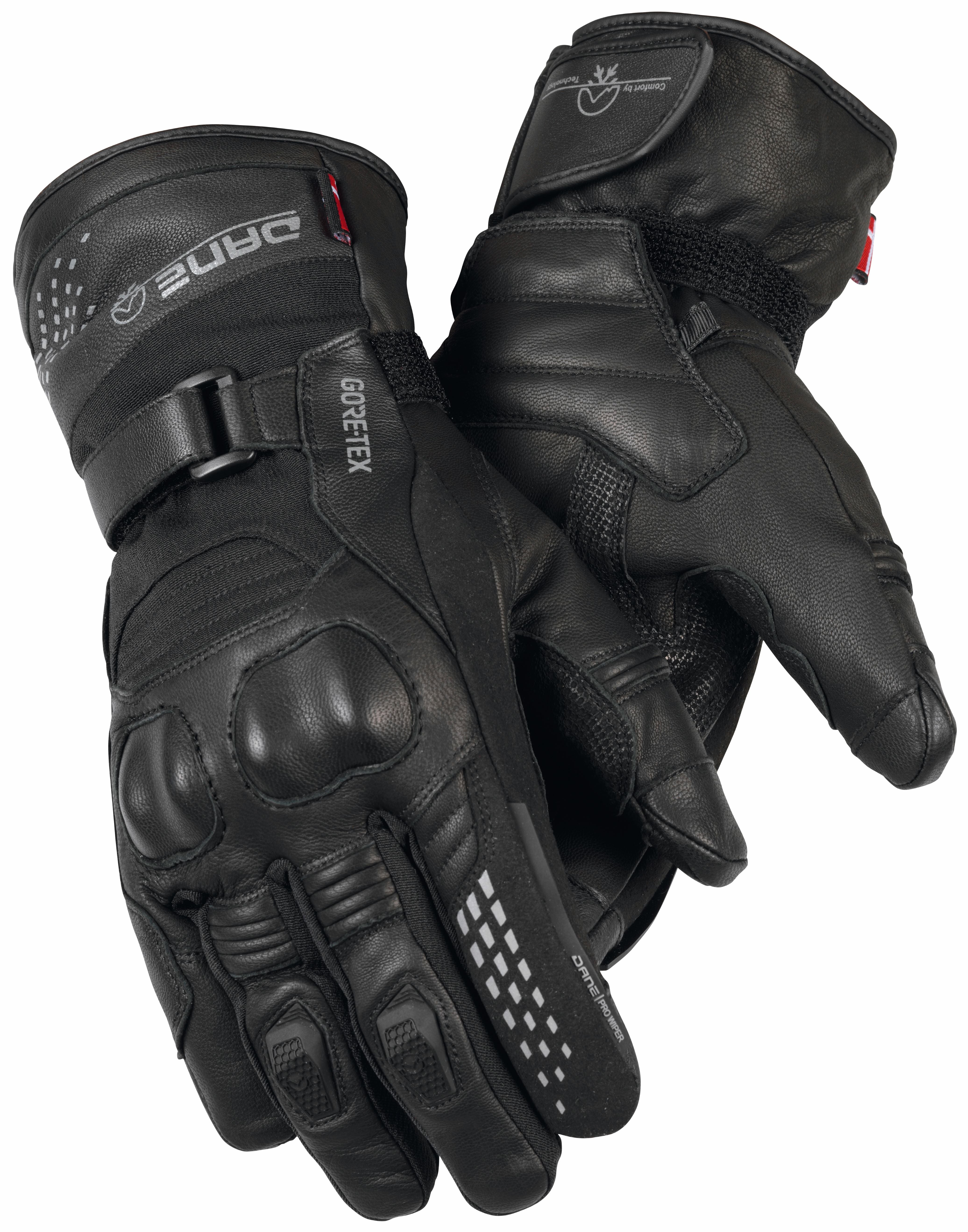 Dane Dragor Vinter Leather Gloves Black FREE 1 YEAR Returns, FREE UK Delivery | ThrottleChimp