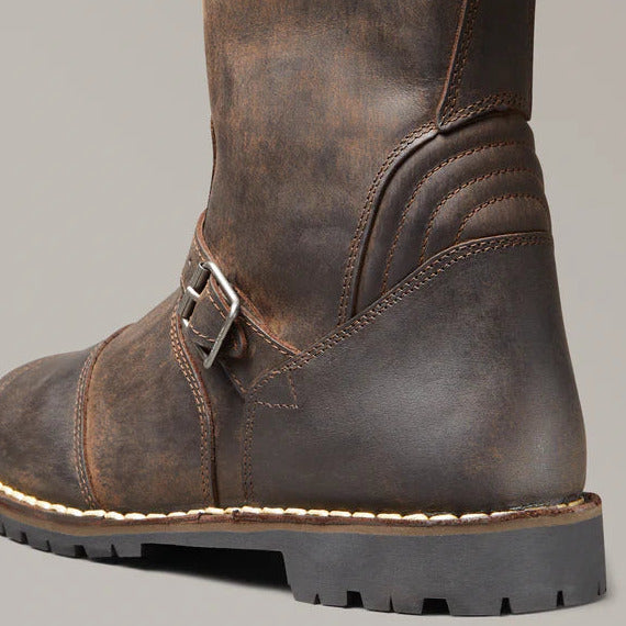 Belstaff Endurance Leather Boots Black / Brown (Image 3) - ThrottleChimp