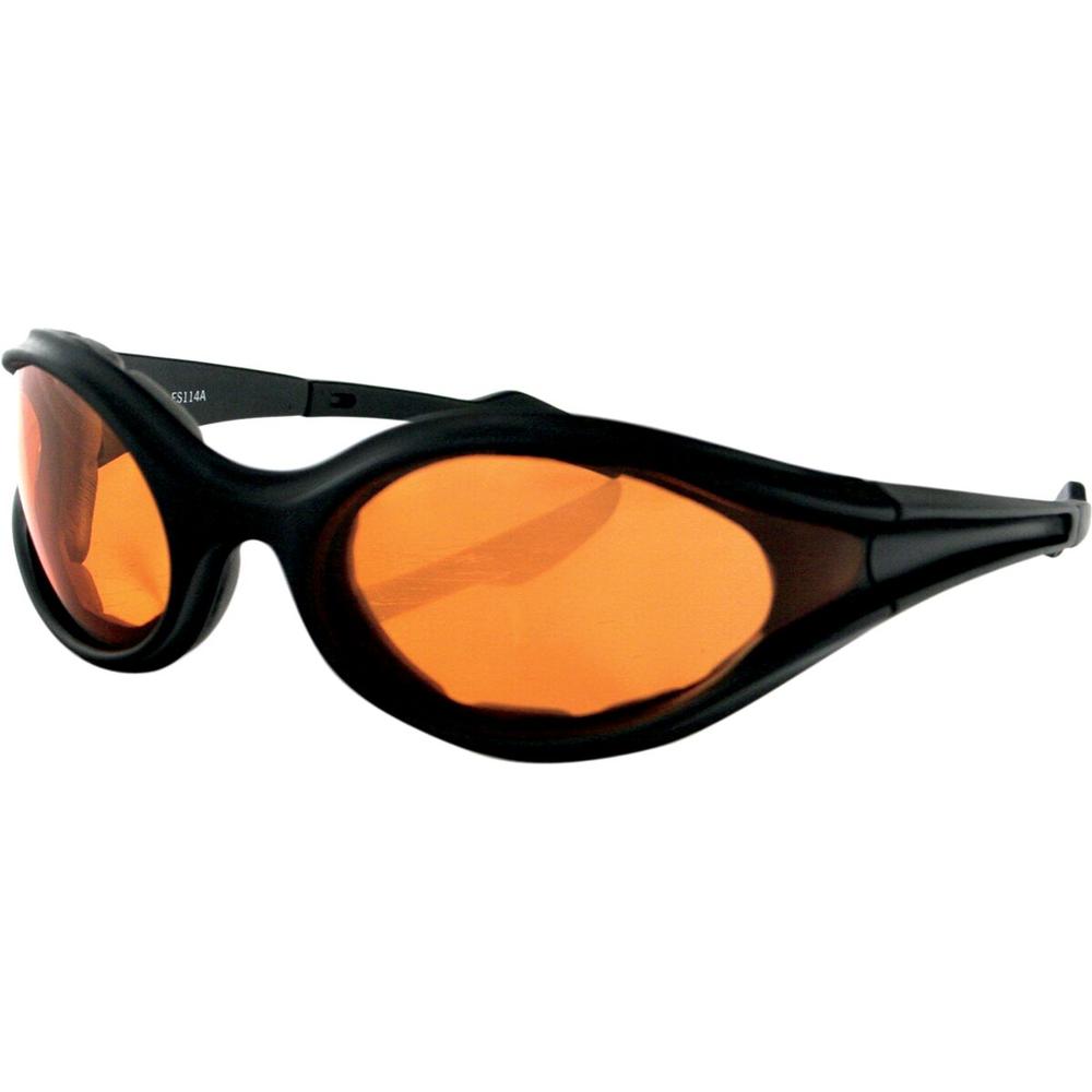 Bobster Foamerz Adventure Sunglasses Black With Amber Lenses