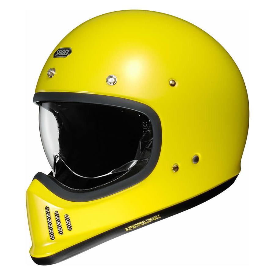 Shoei Ex-Zero Plain Full Face Helmet Yellow FREE 1 YEAR Returns, FREE UK Delivery | ThrottleChimp