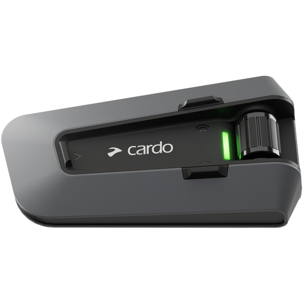 Cardo Packtalk Edge Single Bluetooth Intercom System Grey / Black (Image 2) - ThrottleChimp