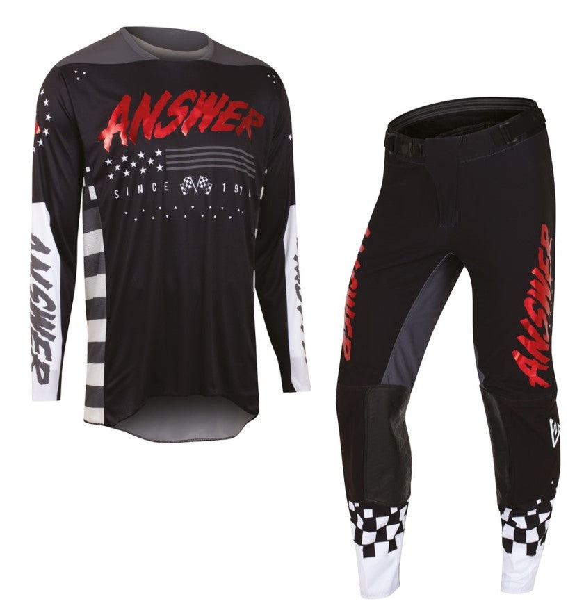 Answer Racing Elite Proline Motocross Pant & Jersey Kit Black / Red  FREE 1 YEAR Returns, FREE UK Delivery | ThrottleChimp