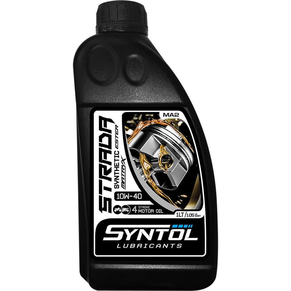 Syntol Strada 4T 10W-40 Motorcycle Synthetic Oil FREE 1 YEAR Returns, FREE UK Delivery | ThrottleChimp