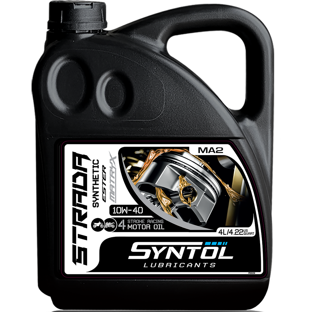 Syntol Strada 4T 10W-40 Synthetic Oil - ThrottleChimp