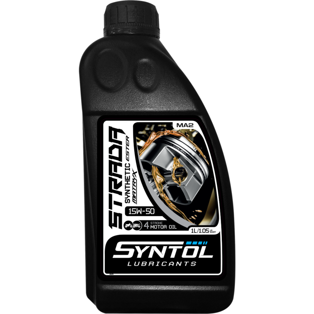 Syntol Strada 4T 15W-50 Semi Synthetic Oil FREE 1 YEAR Returns, FREE UK Delivery | ThrottleChimp