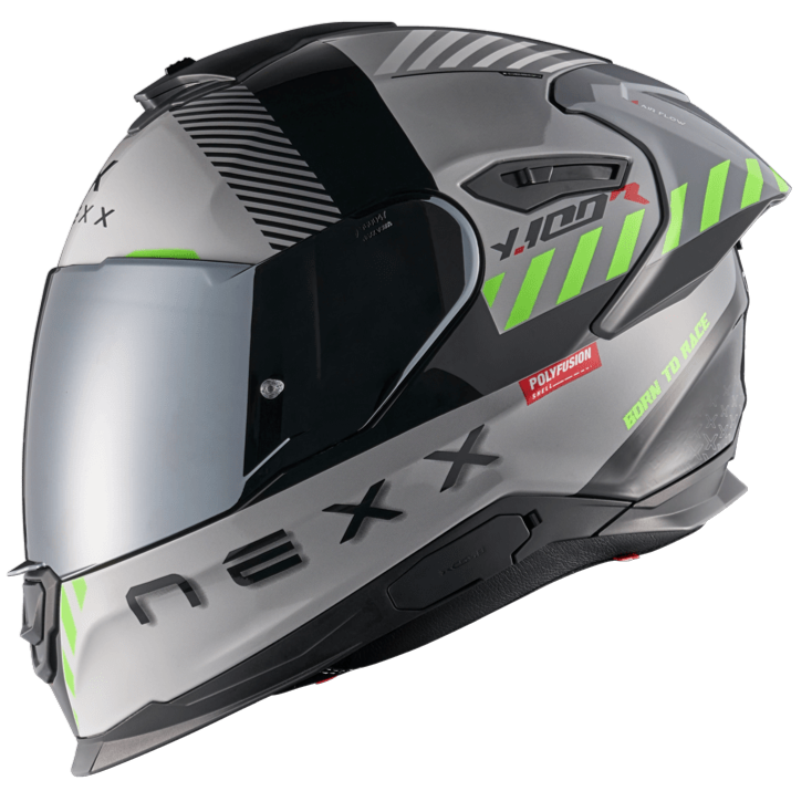 Nexx Y.100R Fade Full Face Helmet Grey / Black - Image ThrottleChimp