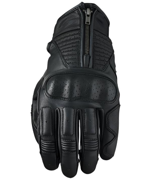 Five Kansas Leather Gloves Black FREE 1 YEAR Returns, FREE UK Delivery | ThrottleChimp