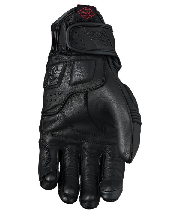 Five Kansas Leather Gloves Black FREE 1 YEAR Returns, FREE UK Delivery | ThrottleChimp