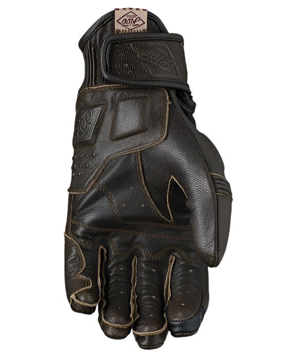 Five Kansas Leather Gloves Brown FREE 1 YEAR Returns, FREE UK Delivery | ThrottleChimp