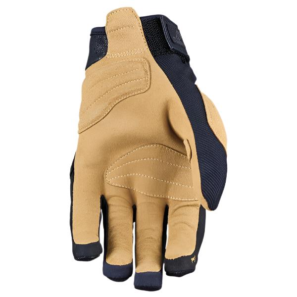 Five Scrambler Textile Gloves Black / Tan FREE 1 YEAR Returns, FREE UK Delivery | ThrottleChimp