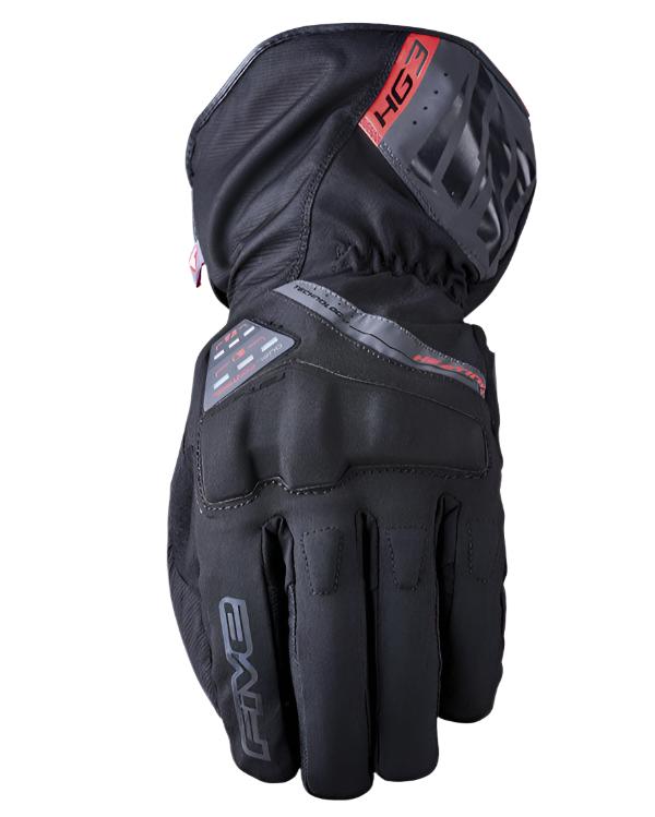 Five HG3 Evo Waterproof Heated Textile Gloves Black FREE 1 YEAR Returns, FREE UK Delivery | ThrottleChimp