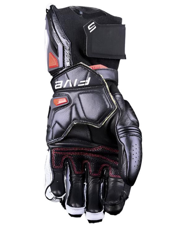 Five RFX1 Evo Leather Gloves Black / White FREE 1 YEAR Returns, FREE UK Delivery | ThrottleChimp