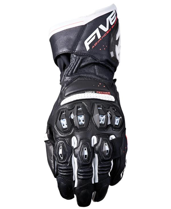 Five RFX3 Evo Leather Gloves Black / White FREE 1 YEAR Returns, FREE UK Delivery | ThrottleChimp