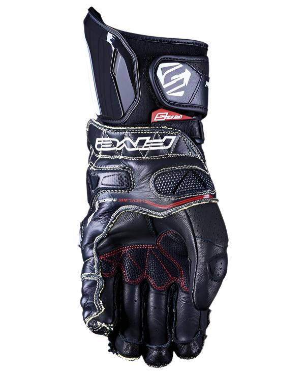 Five RFX Race Leather Gloves Black FREE 1 YEAR Returns, FREE UK Delivery | ThrottleChimp