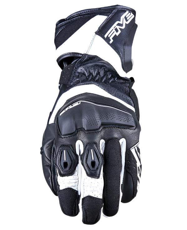 Five RFX4 Evo Leather Gloves Black / White FREE 1 YEAR Returns, FREE UK Delivery | ThrottleChimp