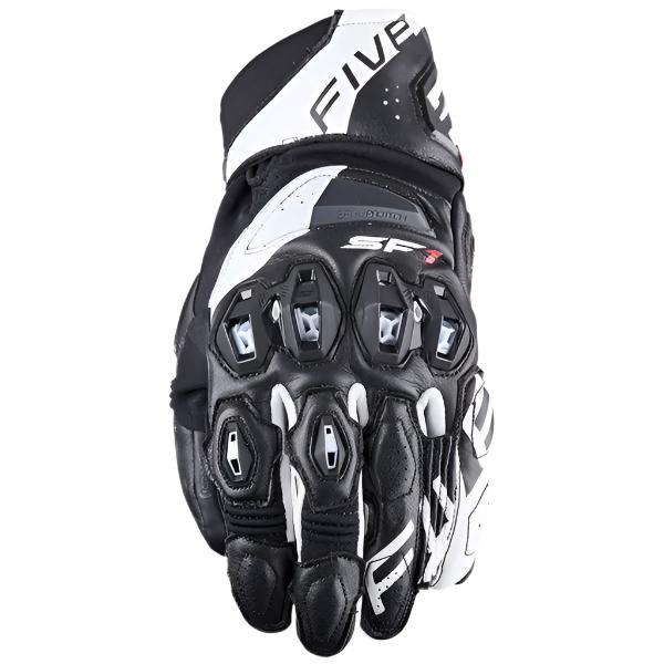 Five SF1 Evo Leather Gloves Black / White FREE 1 YEAR Returns, FREE UK Delivery | ThrottleChimp