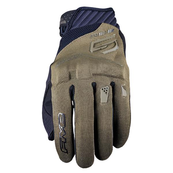 Five RS3 Evo Textile Gloves Khaki FREE 1 YEAR Returns, FREE UK Delivery | ThrottleChimp