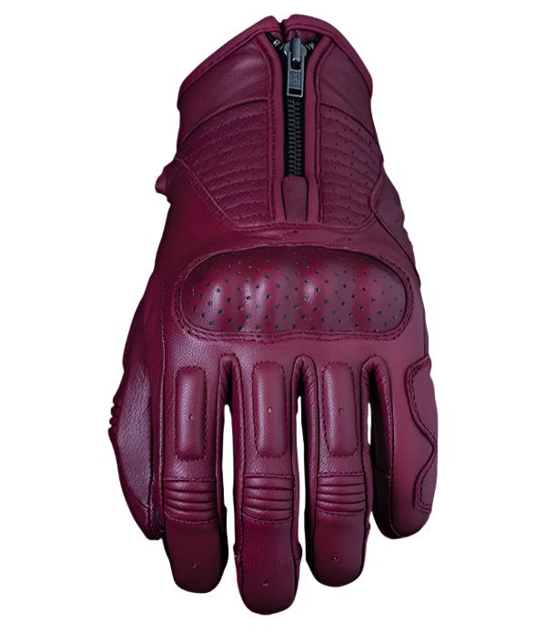 Five Kansas Ladies Leather Gloves Burgundy FREE 1 YEAR Returns, FREE UK Delivery | ThrottleChimp