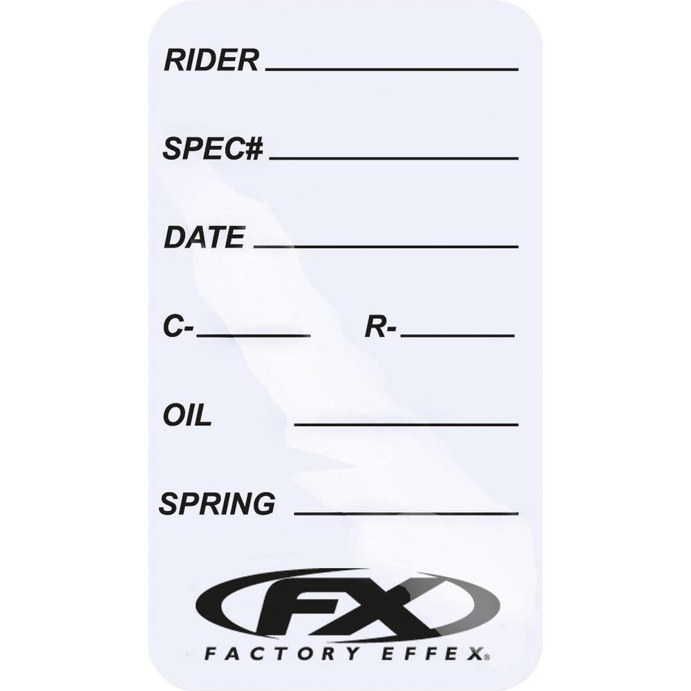 Factory Effex Suspension Spec Sticker White FREE 1 YEAR Returns, FREE UK Delivery | ThrottleChimp