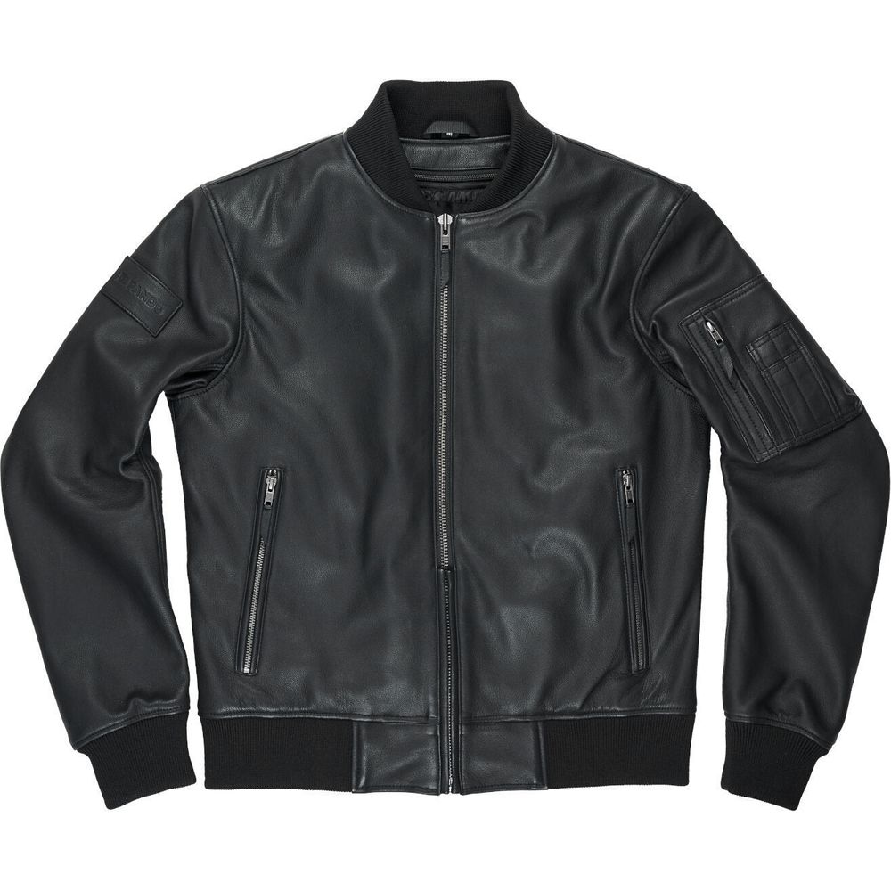 Pando Moto Falcon Aviator Leather Jacket Black - ThrottleChimp