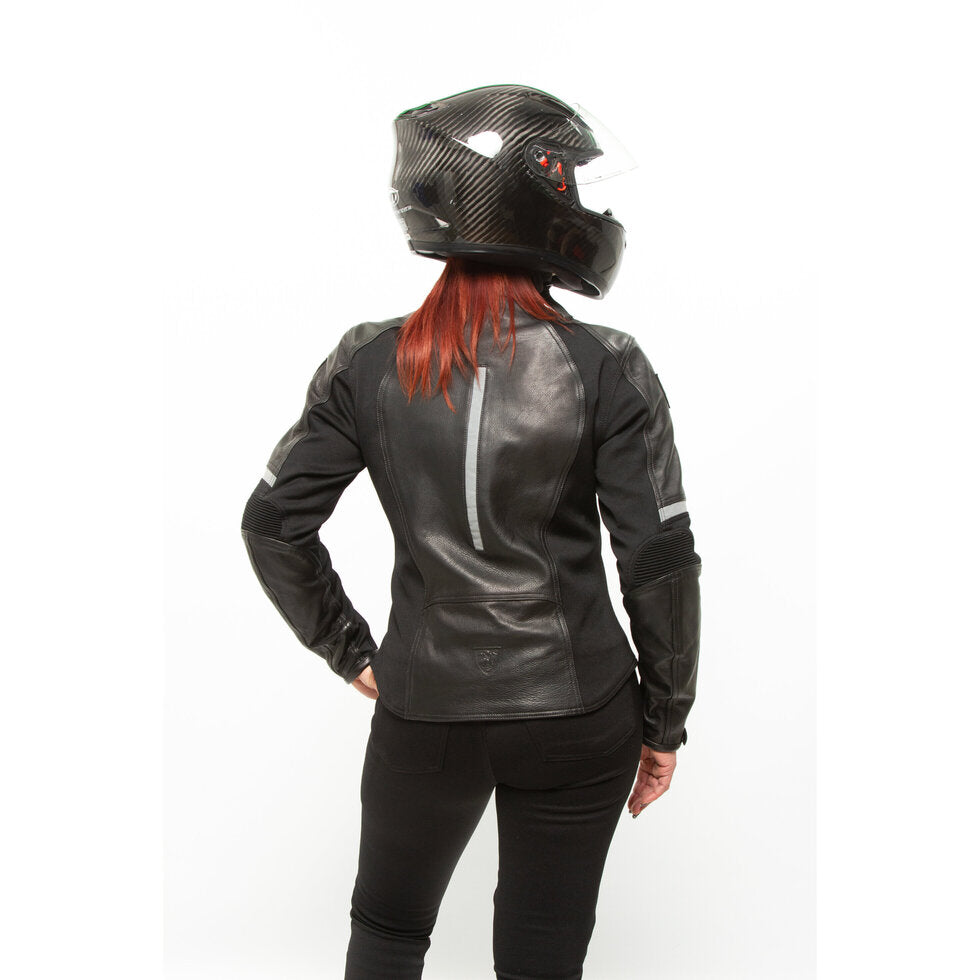 MotoGirl Fiona Ladies Leather Jacket Black FREE 1 YEAR Returns, FREE UK Delivery | ThrottleChimp