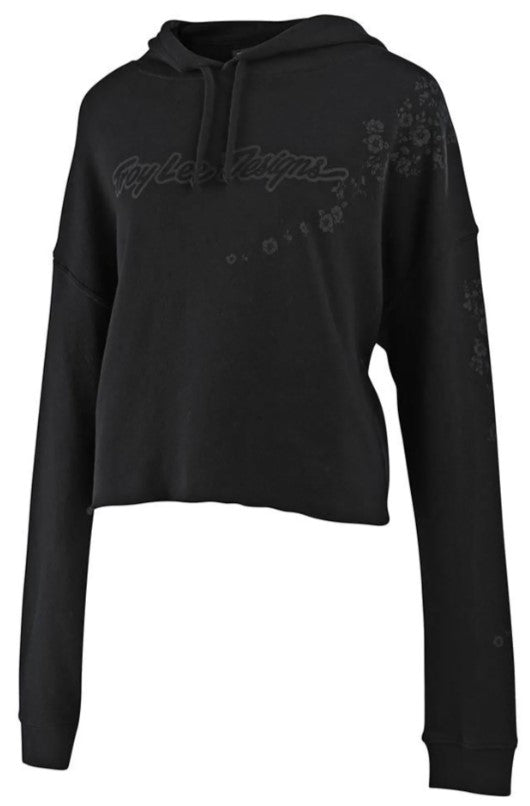 Troy Lee Designs Signature Floral Crop Ladies Pullover Black FREE 1 YEAR Returns, FREE UK Delivery | ThrottleChimp